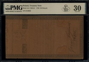 50 złotych polskich, 8.06.1794; seria B, numeracja 2692...