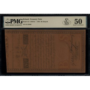 50 złotych polskich, 8.06.1794; seria D, numeracja 2236...