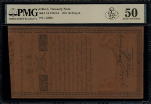 50 złotych polskich, 8.06.1794; seria D, numeracja 2236...