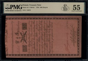 100 złotych polskich, 8.06.1794; seria C, numeracja 165...