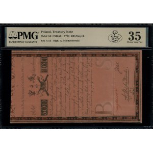 500 złotych polskich, 8.06.1794; seria A, numeracja 53,...