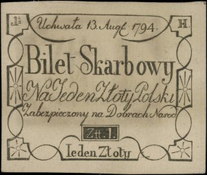 1 złoty polski, 13.08.1794; seria H; Lucow 42h - dołącz...