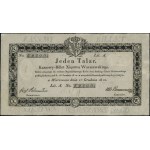 1 talar, 1.12.1810; seria A, numeracja 89705; podpis ko...