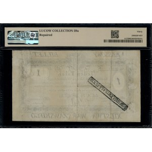 1 talar, 1.12.1810; seria A, numeracja 36127, podpis ko...