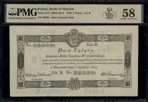 2 talary, 1.12.1810; seria B, numeracja 56330, podpis k...