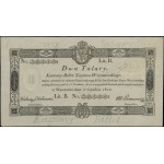 2 thalers, December 1, 1810; Series B, serial number 56330, signature k...