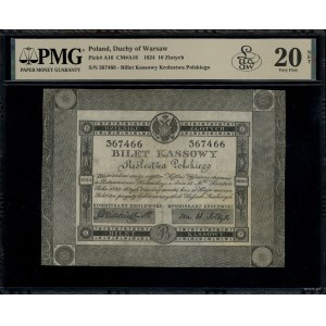 10 złotych polskich, 1824; seria B, numeracja 367466, z...