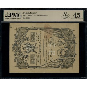 25 złotych polskich, [1853]; seria C, numeracja 599, po...