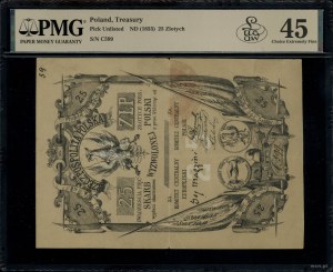 25 złotych polskich, [1853]; seria C, numeracja 599, po...