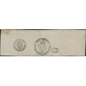 Kwit tymczasowy pożyczki, (1863); niewypełniony blankie...