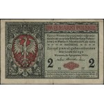 2 marki polskie, 9.12.1916; jenerał, bardzo rzadka seri...