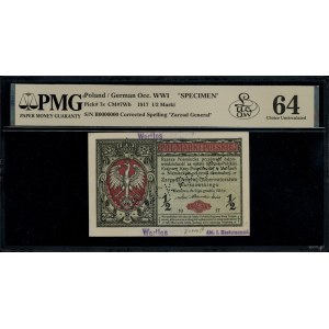 1/2 Polish stamp, Dec. 9, 1916; General, Series B, numbers...