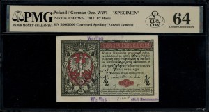 1/2 marki polskiej, 9.12.1916; Generał, seria B, numera...