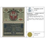 5 Polish stamps, Dec. 9, 1916; General, tickets, Series A,...