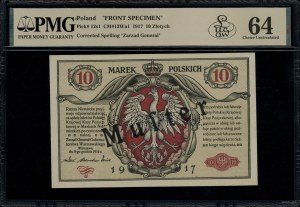 Wzór strony głównej i odwrotnej banknotu o nominale 10 ...