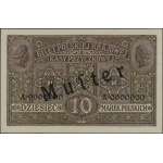 Wzór strony głównej i odwrotnej banknotu o nominale 10 ...