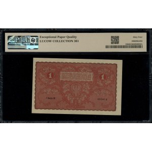1 marka polska, 23.08.1919; seria I-M, numeracja 430412...