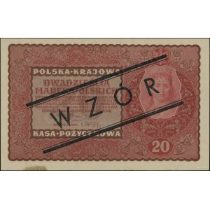 Fałszerstwo typu 1 wzoru banknotu o nominale 20 marek p...