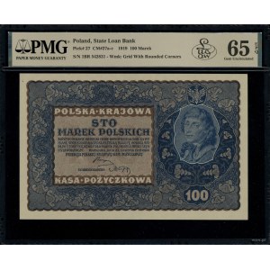 100 marek polskich, 23.08.1919; seria IB-R, numeracja 5...