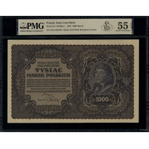 1 000 polských marek, 23. 8. 1919; série II-AZ, číslování...