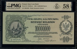 10.000.000 marek polskich, 20.11.1923; seria O, numerac...