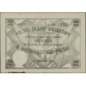 Polski Skarb Wojskowy; Bon na 100 koron, 1914; bon na p...