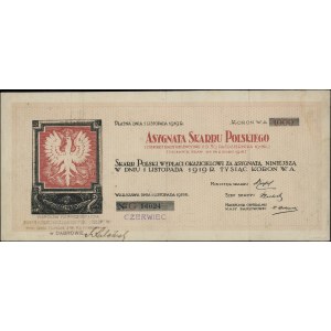 Skarb Polski; Asygnata na 1.000 koron, 1.11.1918; seria...