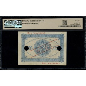 2 zlote, February 28, 1919; series 23.A., serial number 050406, Jun...