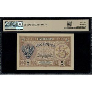 5 złotych, 28.02.1919; seria 44.B., numeracja 032,528; ...