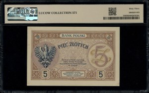 5 złotych, 28.02.1919; seria 44.B., numeracja 032,528; ...