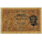 5 złotych, 28.02.1919; seria 44.B., numeracja 032,528; ...