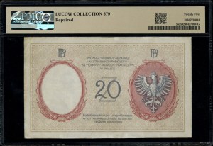 20 złotych, 28.02.1919; seria A.24, numeracja 064542; L...