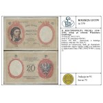 20 zlotych, February 28, 1919; series A.24, serial number 064542; L...