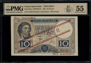10 złotych, 15.07.1924; emisja II, seria A, numeracja 2...