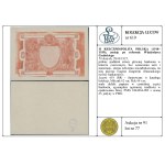 50 złotych, August 28, 1925; test print of the front page of b...
