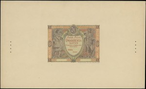 Próba kolorystyczna strony głównej banknotu o nominale ...