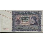 20 złotych, 2.01.1928; niewprowadzony do obiegu banknot...