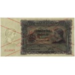 20 złotych, 2.01.1928; niewprowadzony do obiegu banknot...