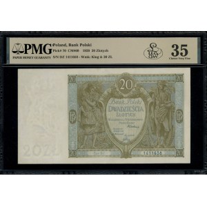 20 złotych, 1.09.1929; seria DZ., numeracja 1411658; Lu...