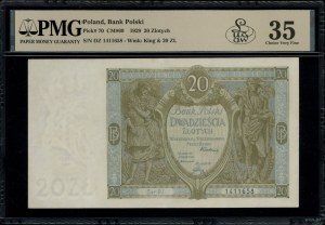 20 złotych, 1.09.1929; seria DZ., numeracja 1411658; Lu...