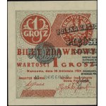 Bilet zdawkowy - 1 grosz, 28.04.1924; seria AX, numerac...