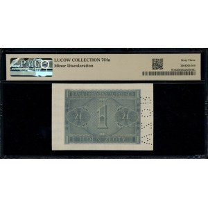 1 złoty, 1.03.1940; seria D, numeracja 0000000, perfora...