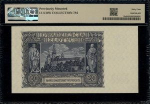 20 złotych, 1.03.1940; seria A, numeracja 0000000, bez ...