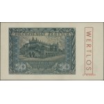 50 złotych, 1.08.1941; seria D, numeracja 6153554, czer...