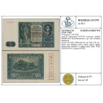 50 złotych, August 1, 1941; Series D, serial number 6153554, June...