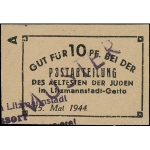 10 fenigów, 15.05.1944; seria A, stempel MUSTER na stro...