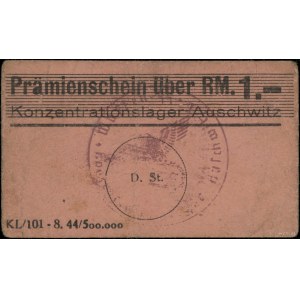 Bon na 1 RM (marka Rzeszy), 08.1944; bez numeracji, ste...