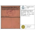 1 RM voucher (Reich Mark), August 1944; unnumbered, ste...
