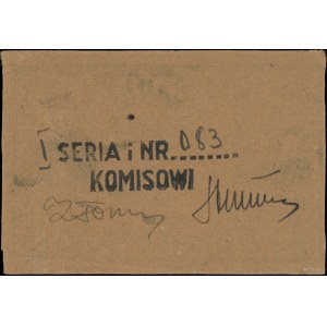 Bon na 10 fenigów, 1942; seria I, numeracja 083, podpis...