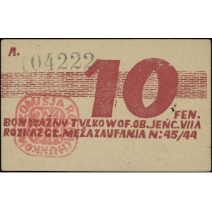 Bon na 10 fenigów, 2.11.1944; numeracja 04222; Lucow 93...